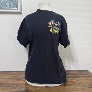 U.S. Army Black Graphic T-Shirt with Flag and Logo